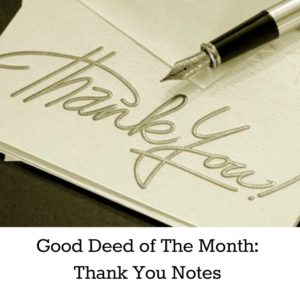 Good Deed of The Month Thank You Notes