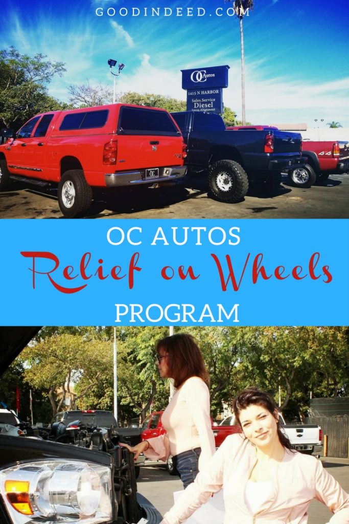 Oc Autos Relief On Wheels In Orange County Good In Deed Charity Support Partner