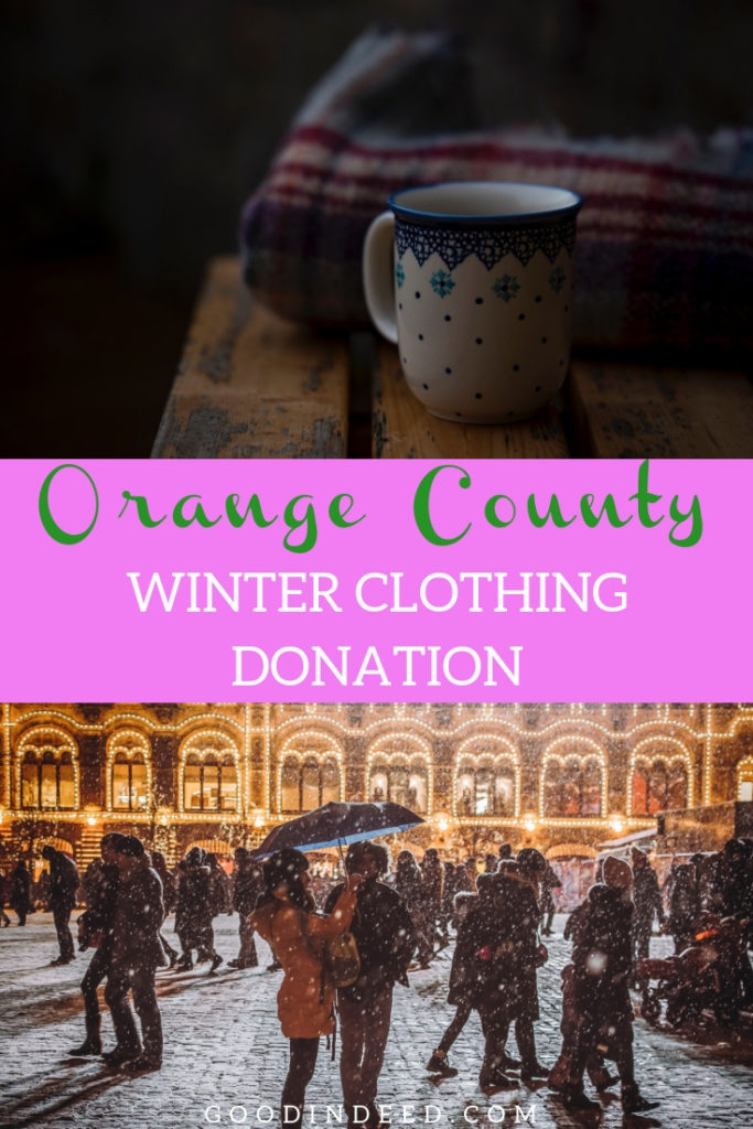 Welcome to the Orange County winter clothing donation, where you have an opportunity to make a difference and help keep people warm.