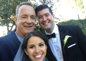 Tom Hanks with a Random Bride and Groom in the Park